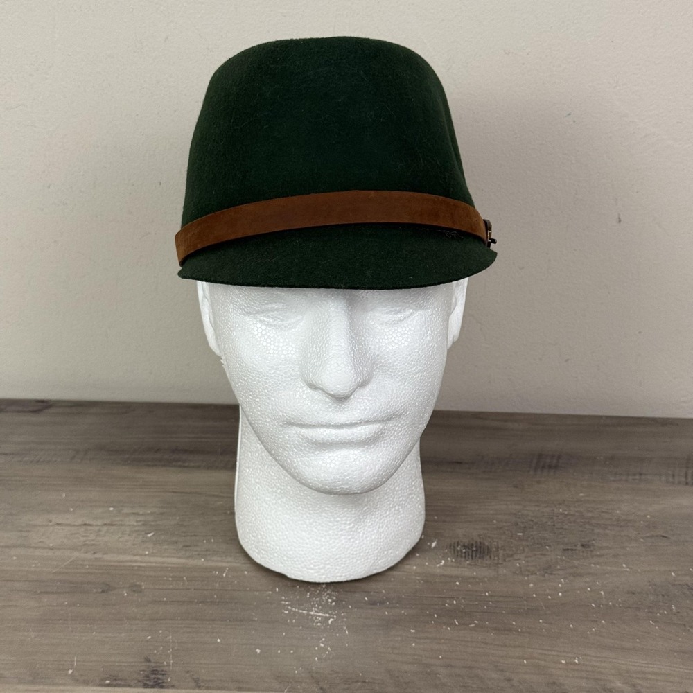 NEW San Diego Hat Company Hat Trilby Fitted Womens OS Green Wool Felt Buckle